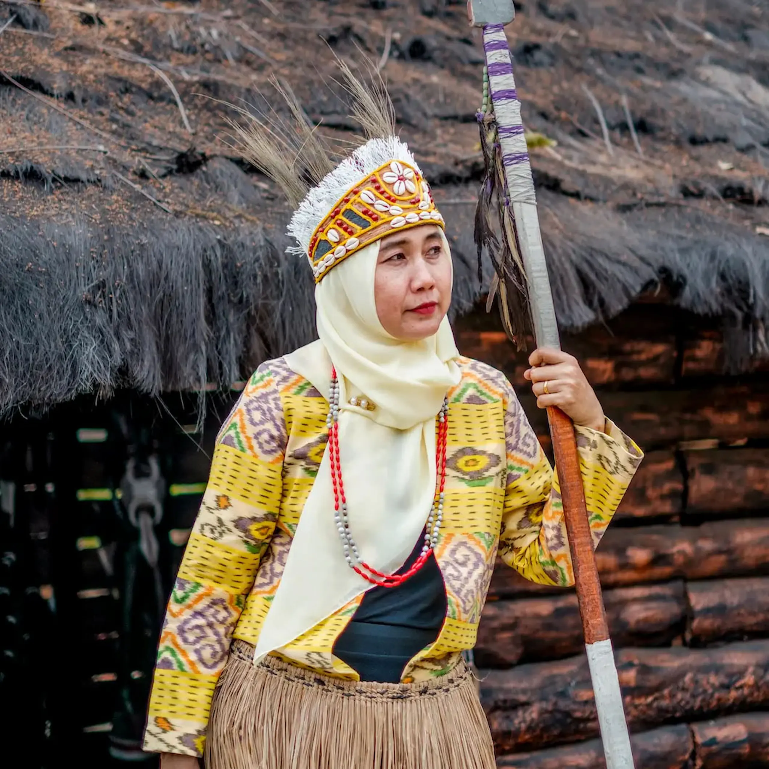 Lady in Papua Costume